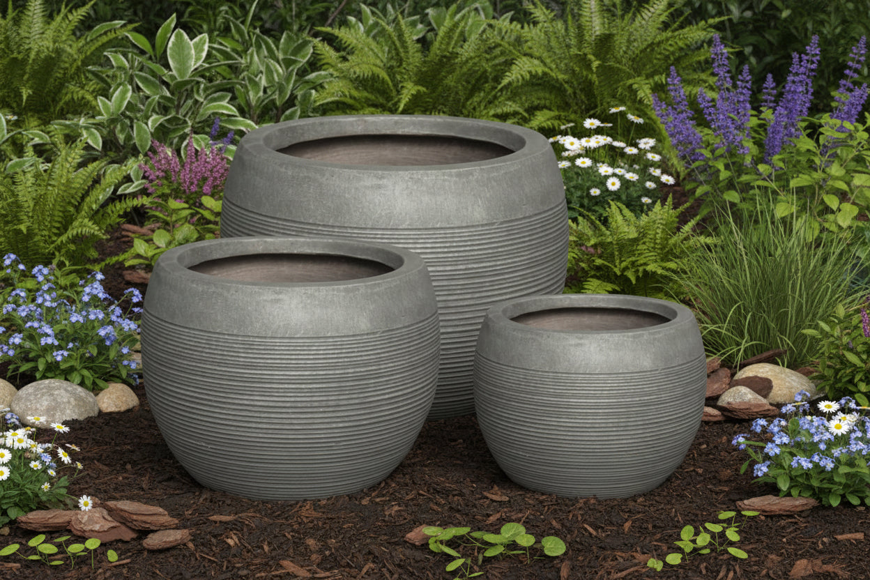 Grey Fibre Clay Plant Pot | Buy in Dubai