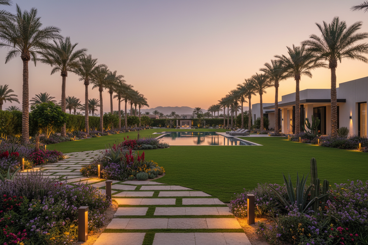 Villa garden design and planning service in Dubai - Nice Dream Landscape